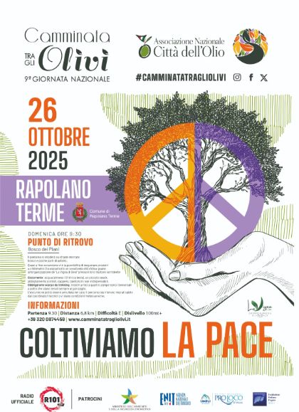 La ‘Camminata tra gli Olivi’ dedicata alla pace fa tappa anche a Rapolano Terme La ‘Camminata tra gli Olivi’ dedicata alla pace fa tappa anche a Rapolano Terme