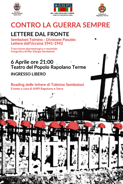 “Contro la guerra sempre”- Lettere dal fronte: il reading di ANPI Rapolano e Serre